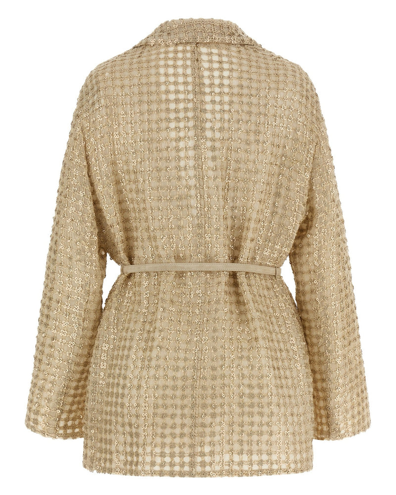 Brunello Cucinelli Dazzling Net Embroidery Organza Blazer Glam Steals