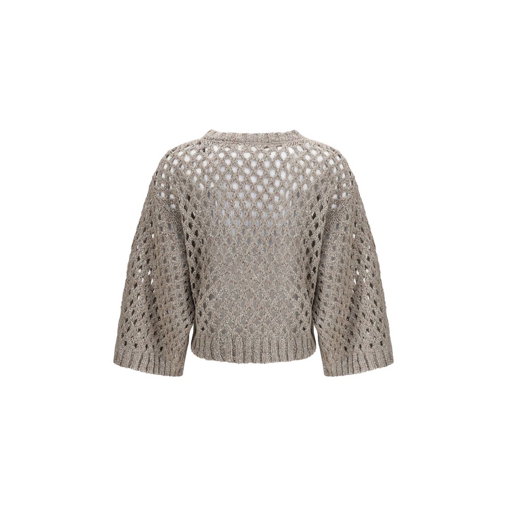 Brunello Cucinelli Dazzling Net Sweater Glam Steals