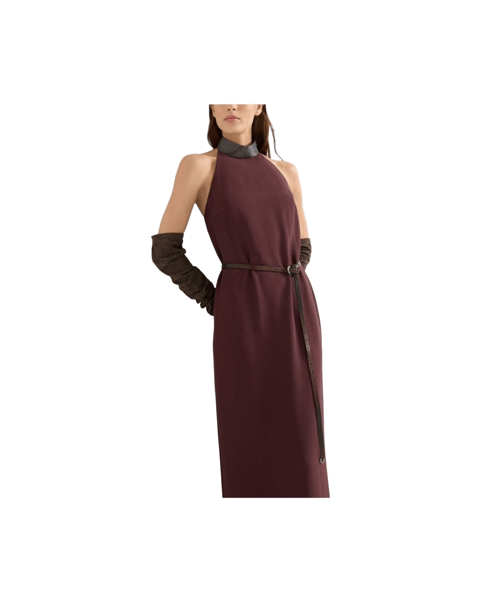 Brunello Cucinelli Dress Bordeaux Glam Steals