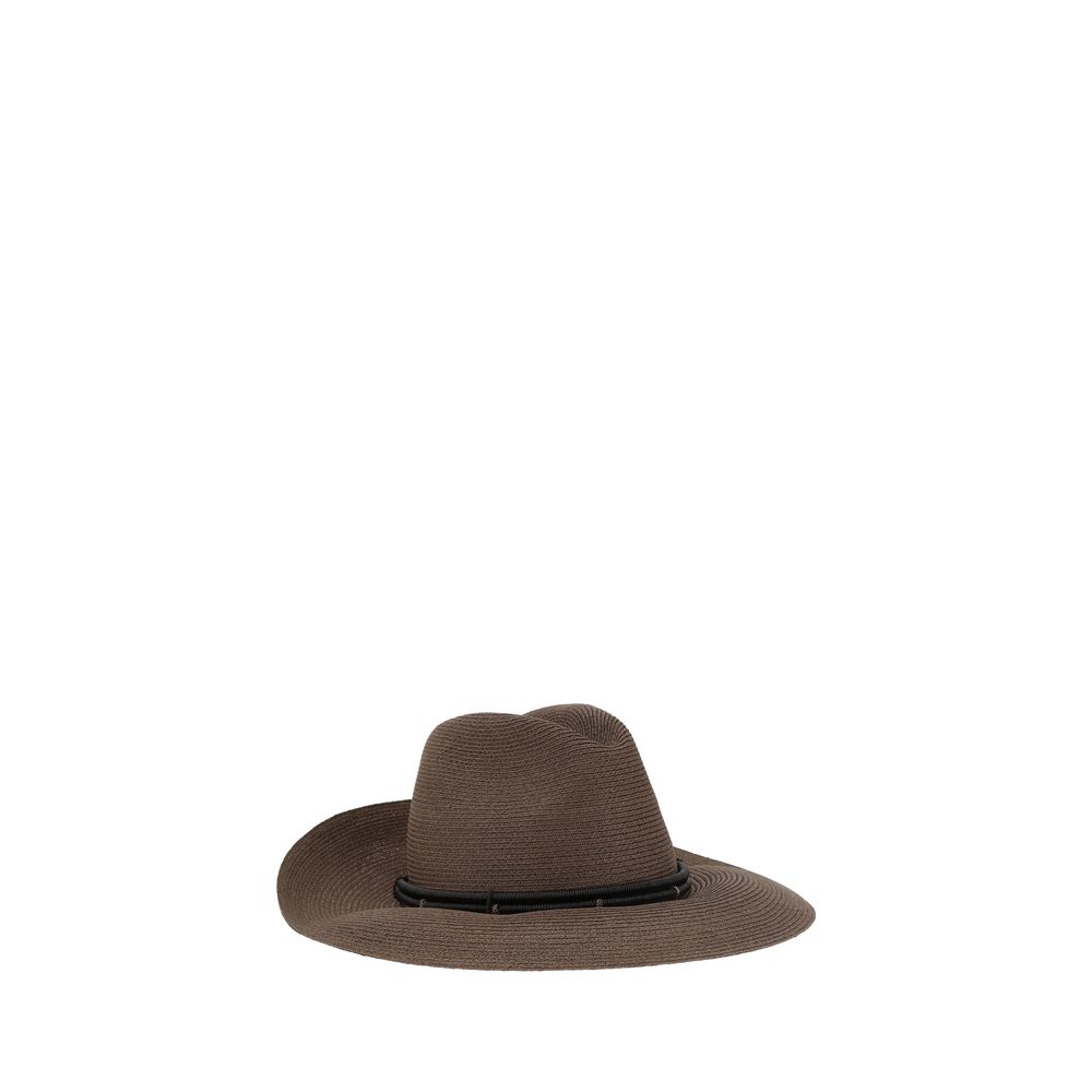 Brunello Cucinelli Fedora in hemp and techno cotton Glam Steals