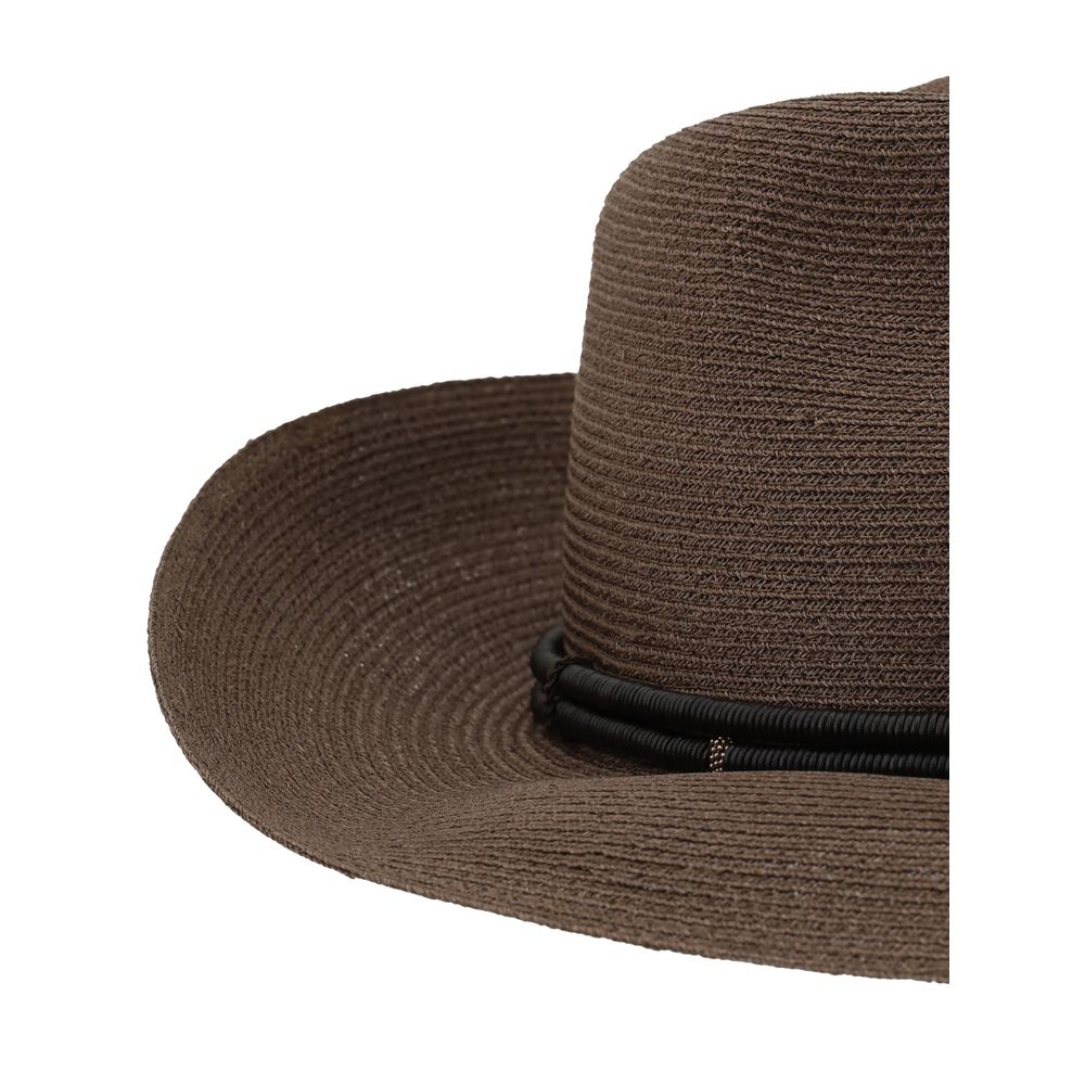 Brunello Cucinelli Fedora in hemp and techno cotton Glam Steals