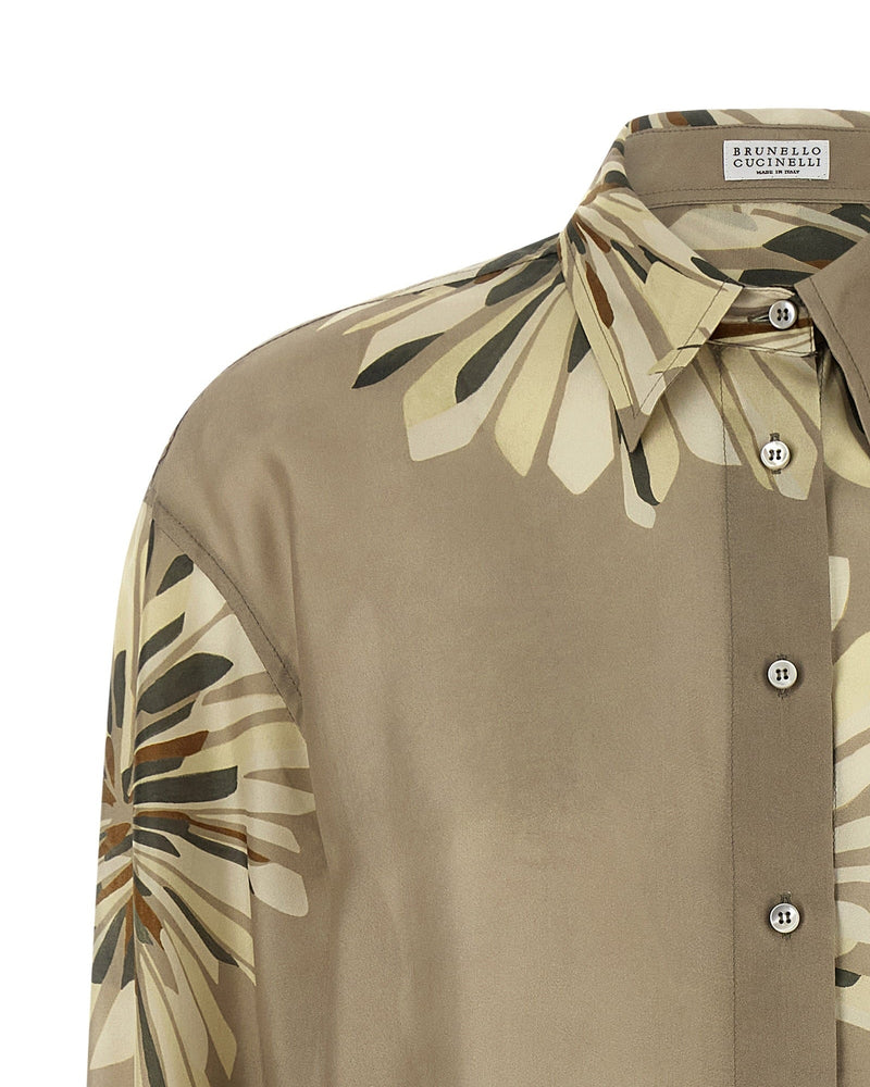 Brunello Cucinelli Floral Patterned Shirt Glam Steals