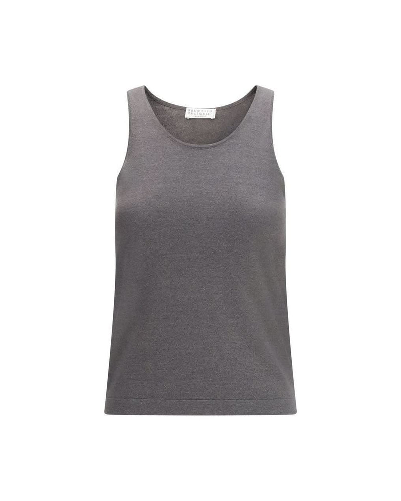 Brunello Cucinelli Gray Cashmere Top Glam Steals