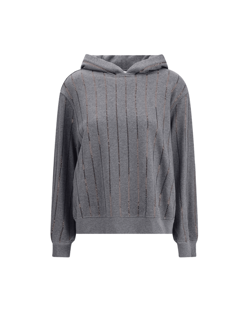 Brunello Cucinelli Gray Cotton Sweatshirt Glam Steals