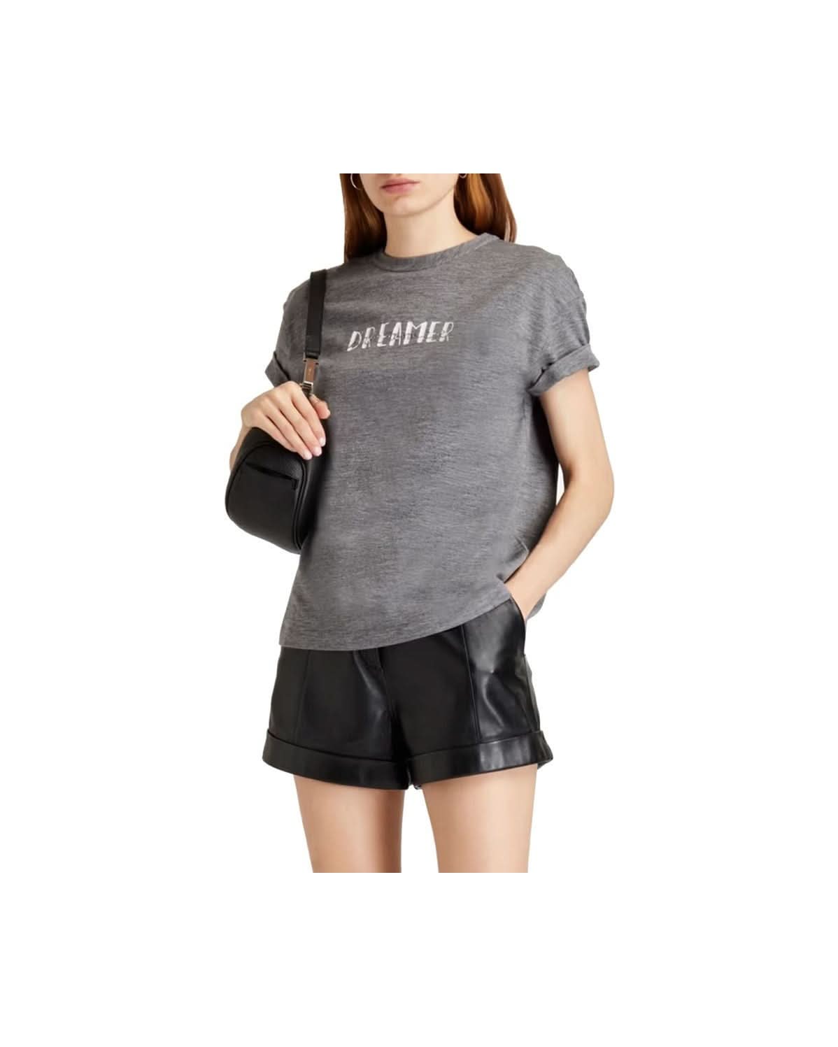 Brunello Cucinelli Gray Elastane T-Shirt T-Shirts