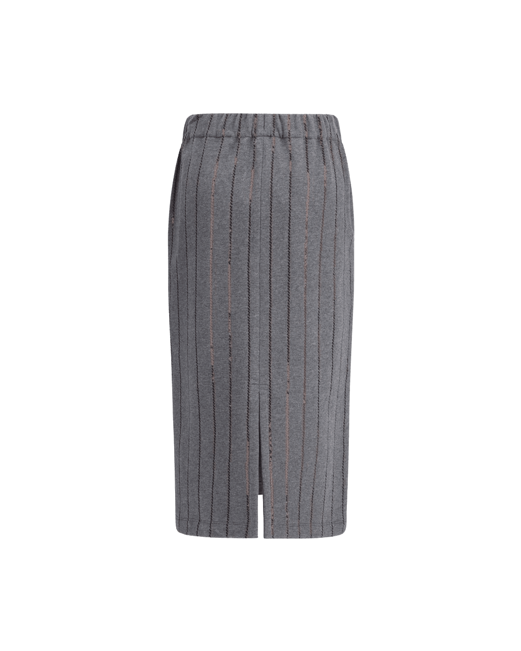 Brunello Cucinelli Gray Polyester Midi Skirt Glam Steals