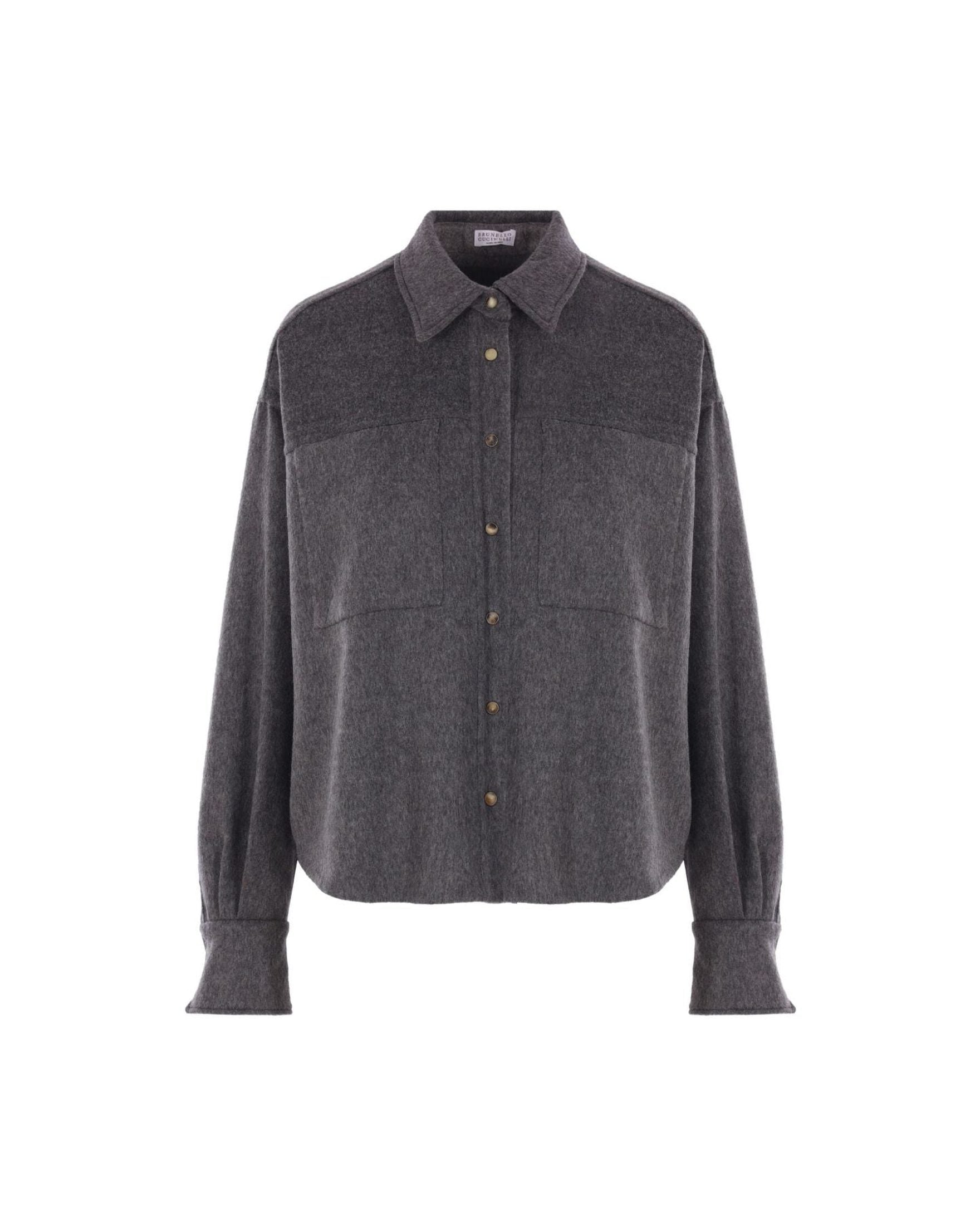 Brunello Cucinelli Grey Shirt Glam Steals