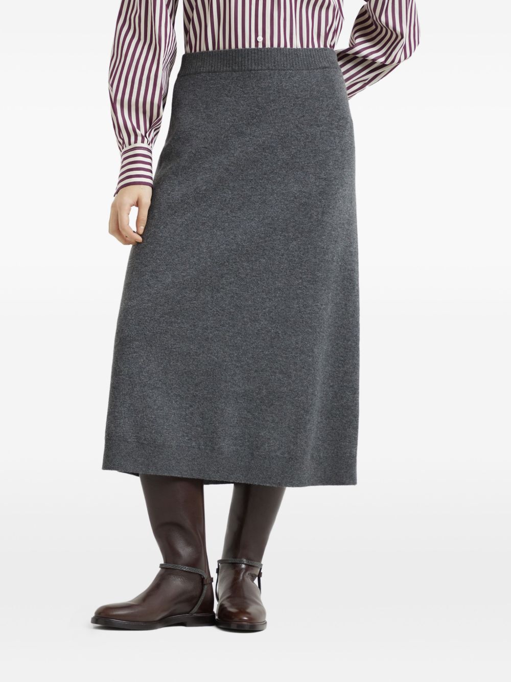 Brunello Cucinelli Grey Skirt Glam Steals