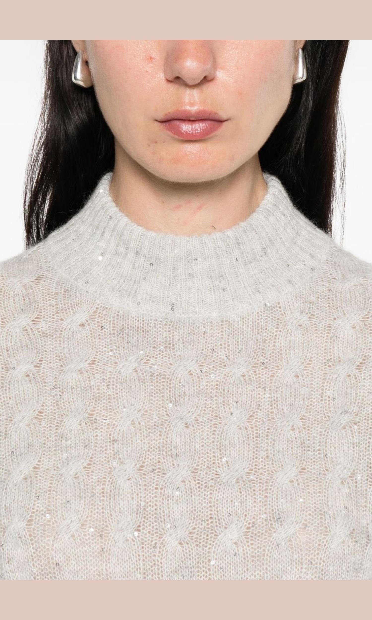 Brunello Cucinelli Grey Sweater Glam Steals