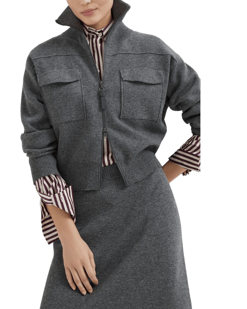 Brunello Cucinelli Grey Sweater Glam Steals