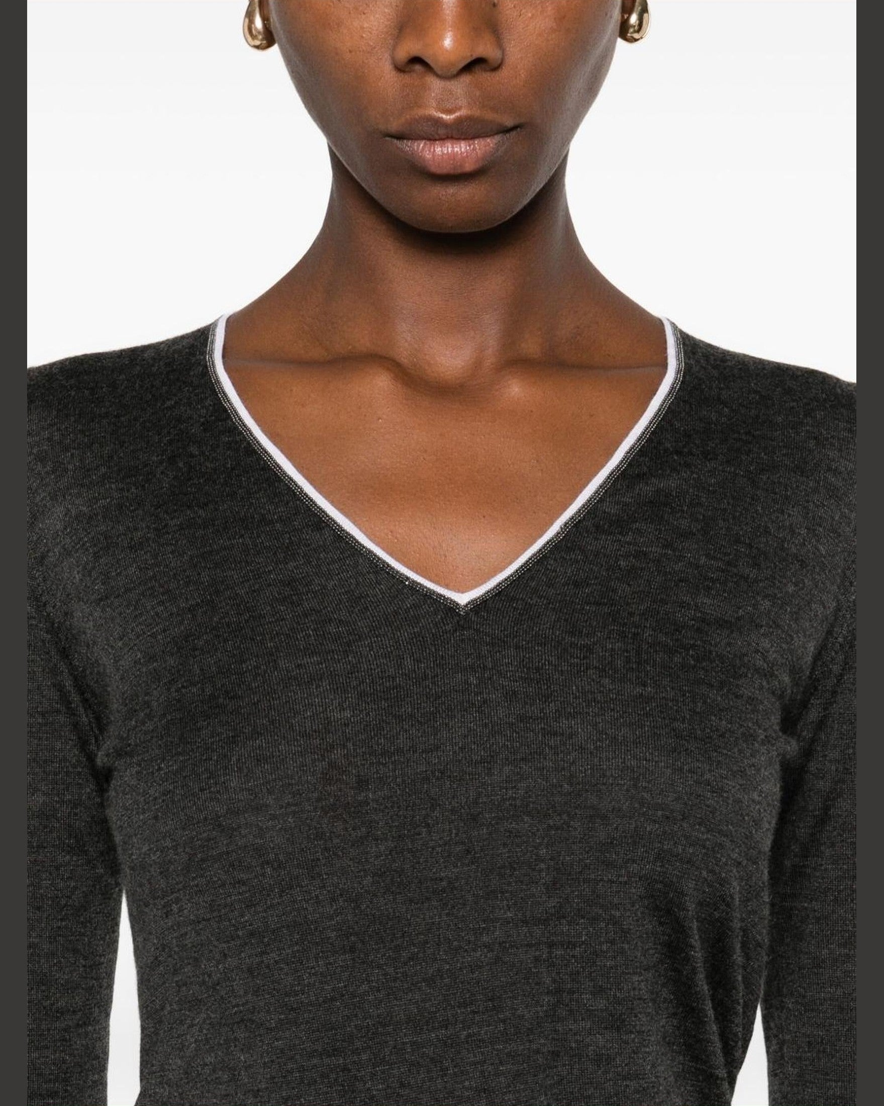 Brunello Cucinelli Grey Sweater Glam Steals