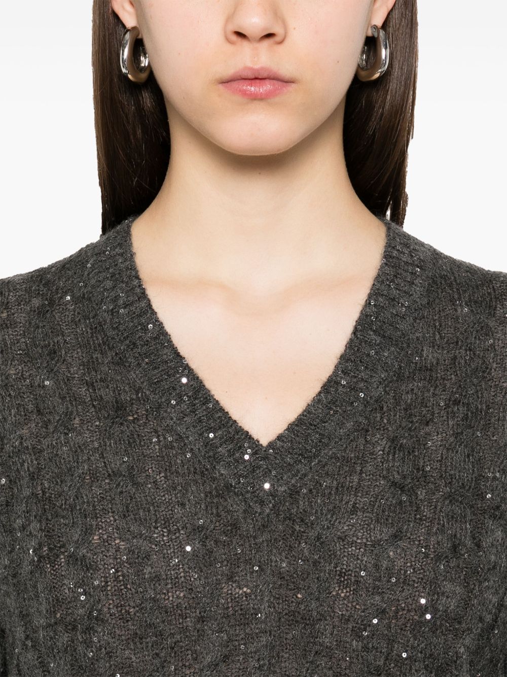 Brunello Cucinelli Grey Sweater Glam Steals