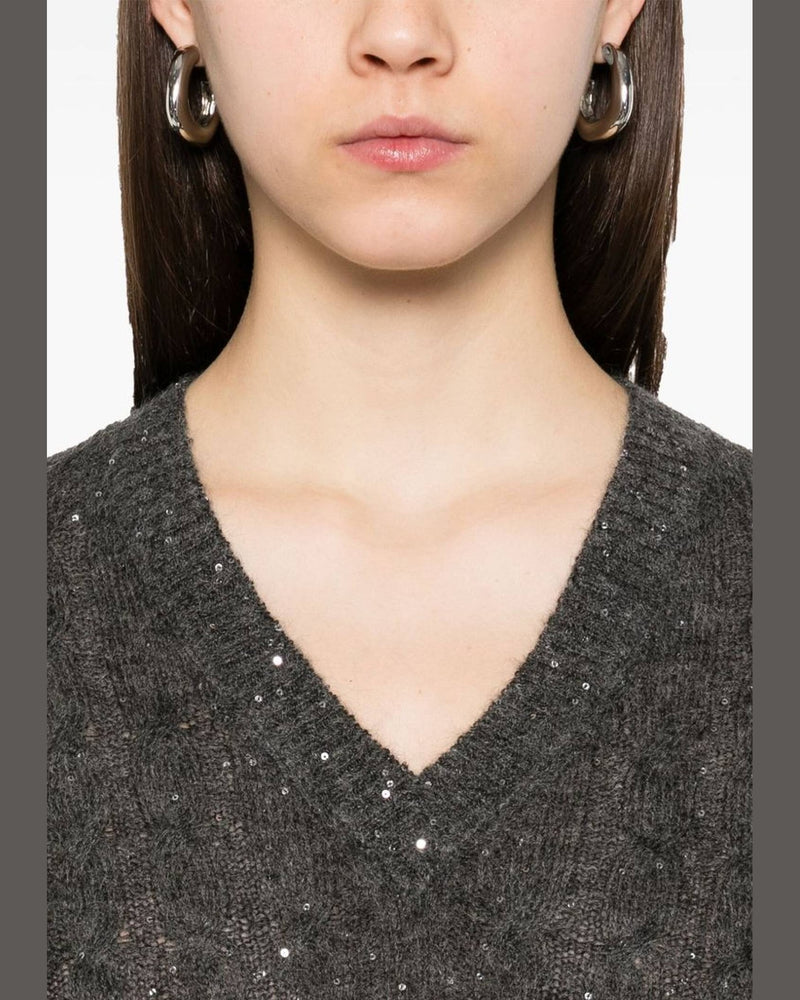 Brunello Cucinelli Grey Sweater Glam Steals