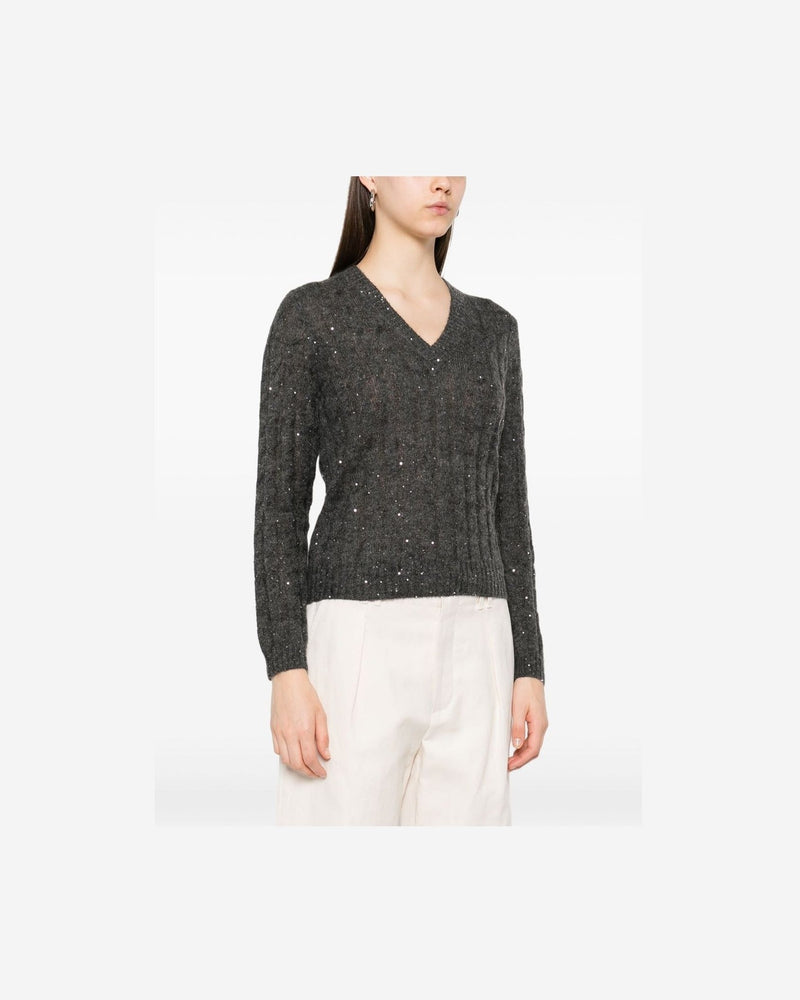 Brunello Cucinelli Grey Sweater Glam Steals