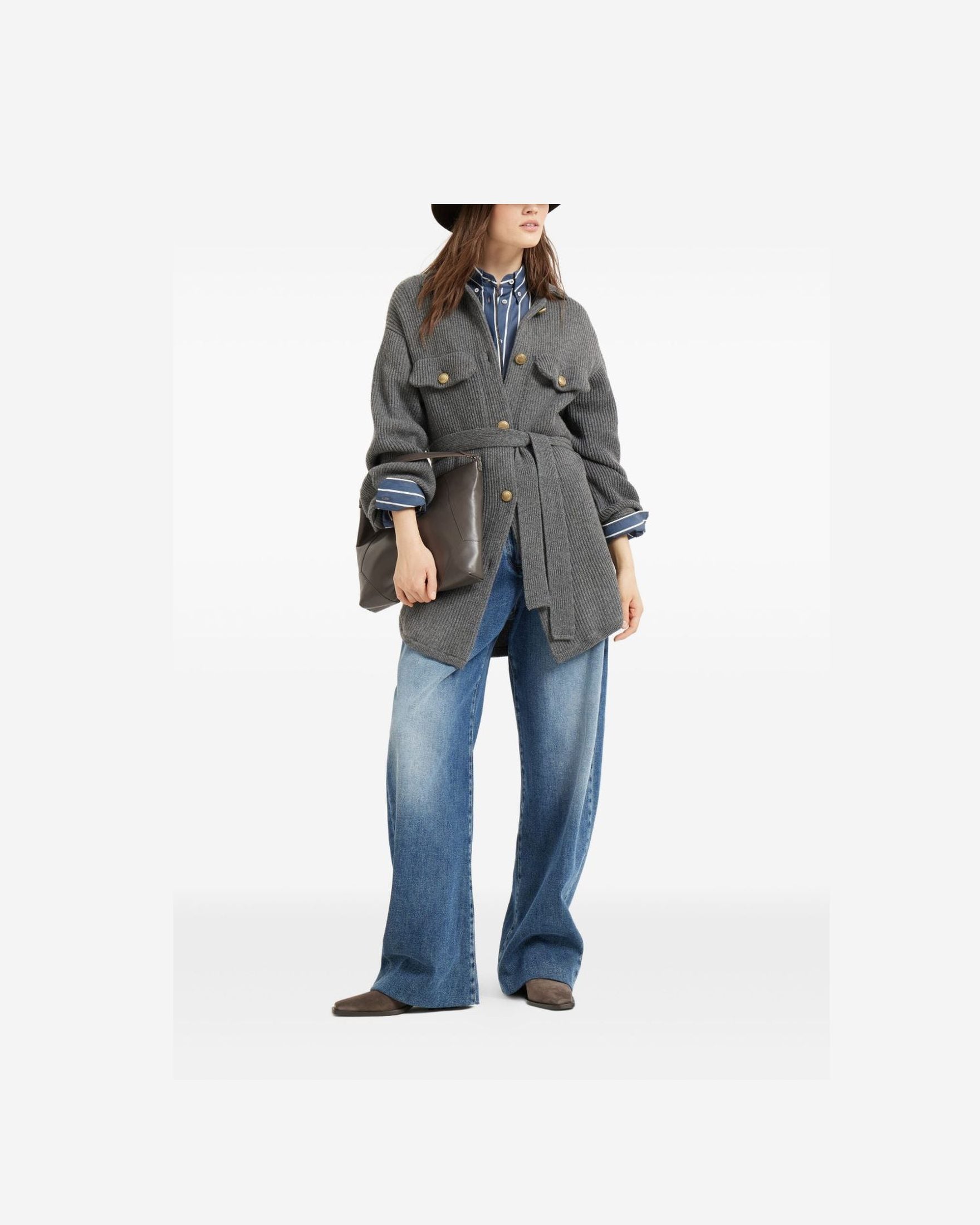 Brunello Cucinelli Grey Sweater Glam Steals