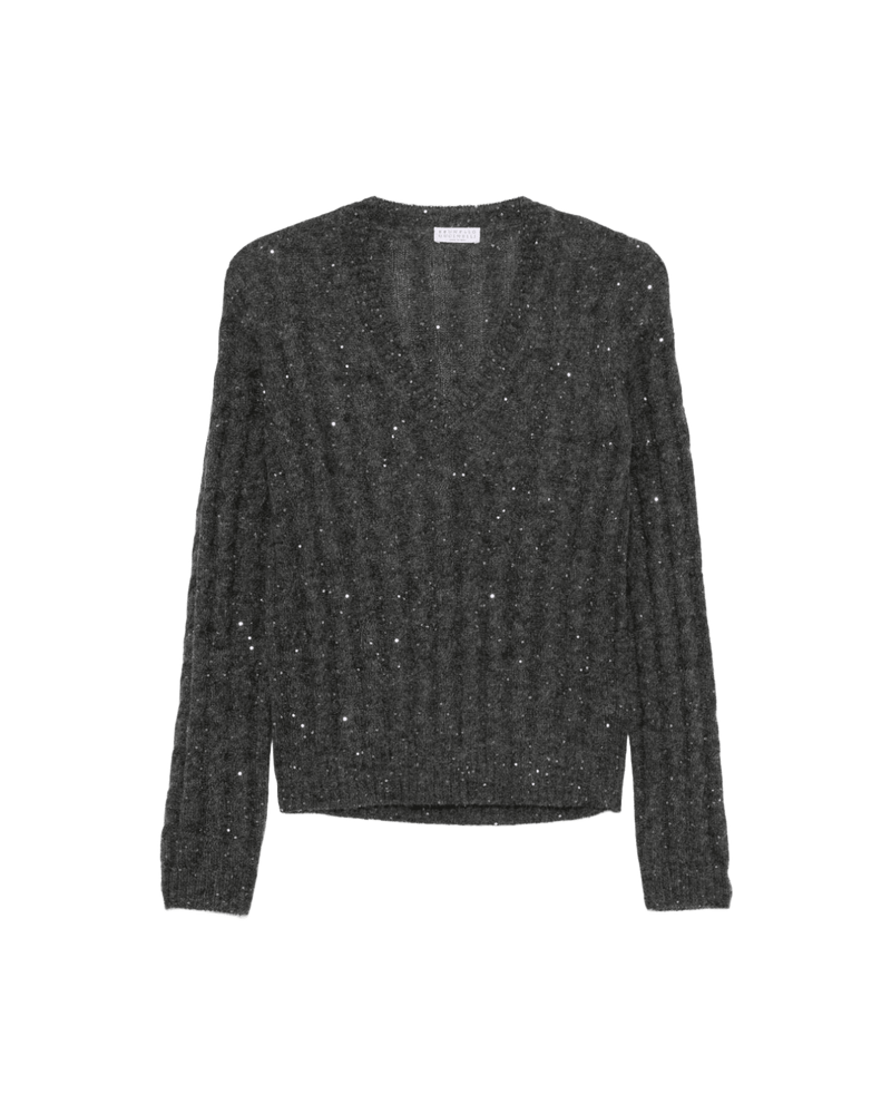 Brunello Cucinelli Grey Sweater Glam Steals