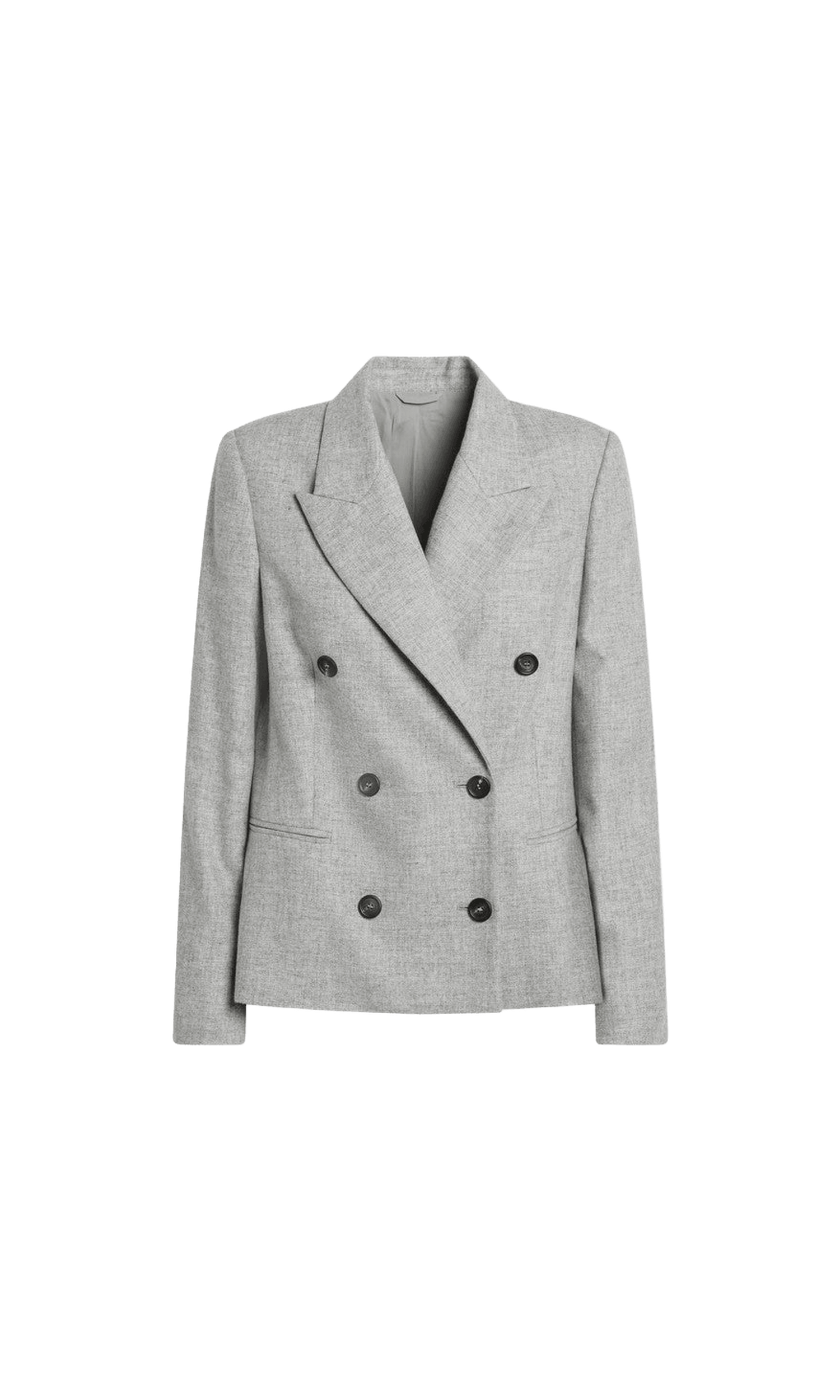 Brunello Cucinelli Grey Wool Double Breasted Jacket Glam Steals
