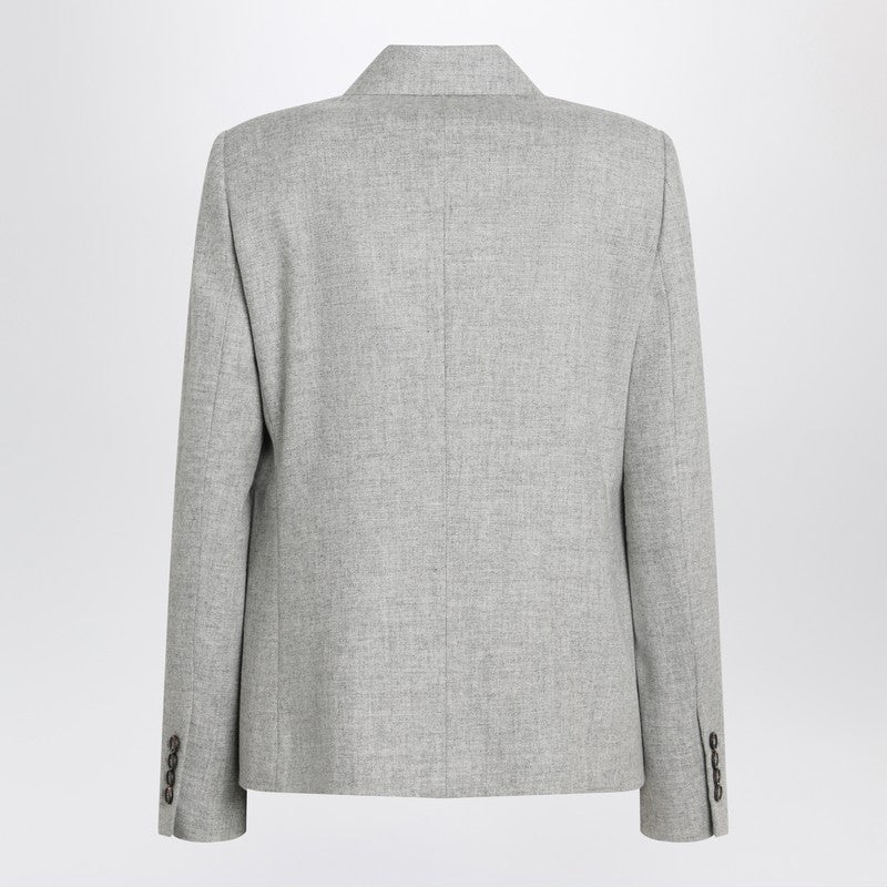 Brunello Cucinelli Grey Wool Double Breasted Jacket Glam Steals