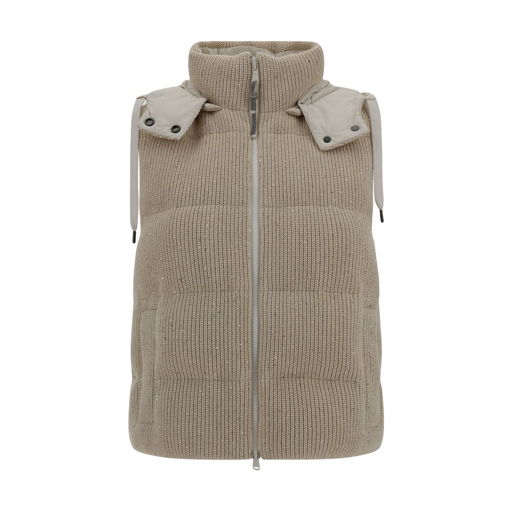 Brunello Cucinelli Hooded Down Vest Glam Steals