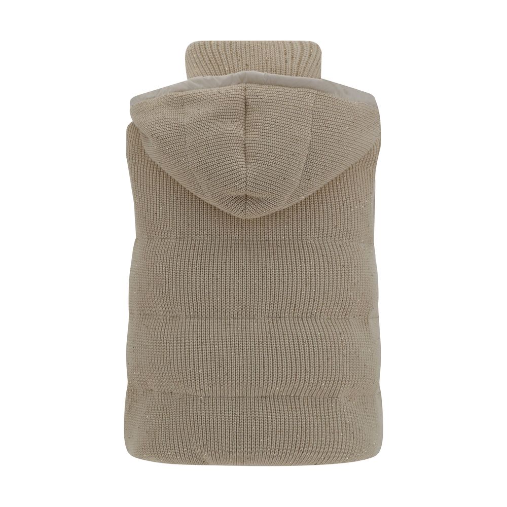 Brunello Cucinelli Hooded Down Vest Glam Steals