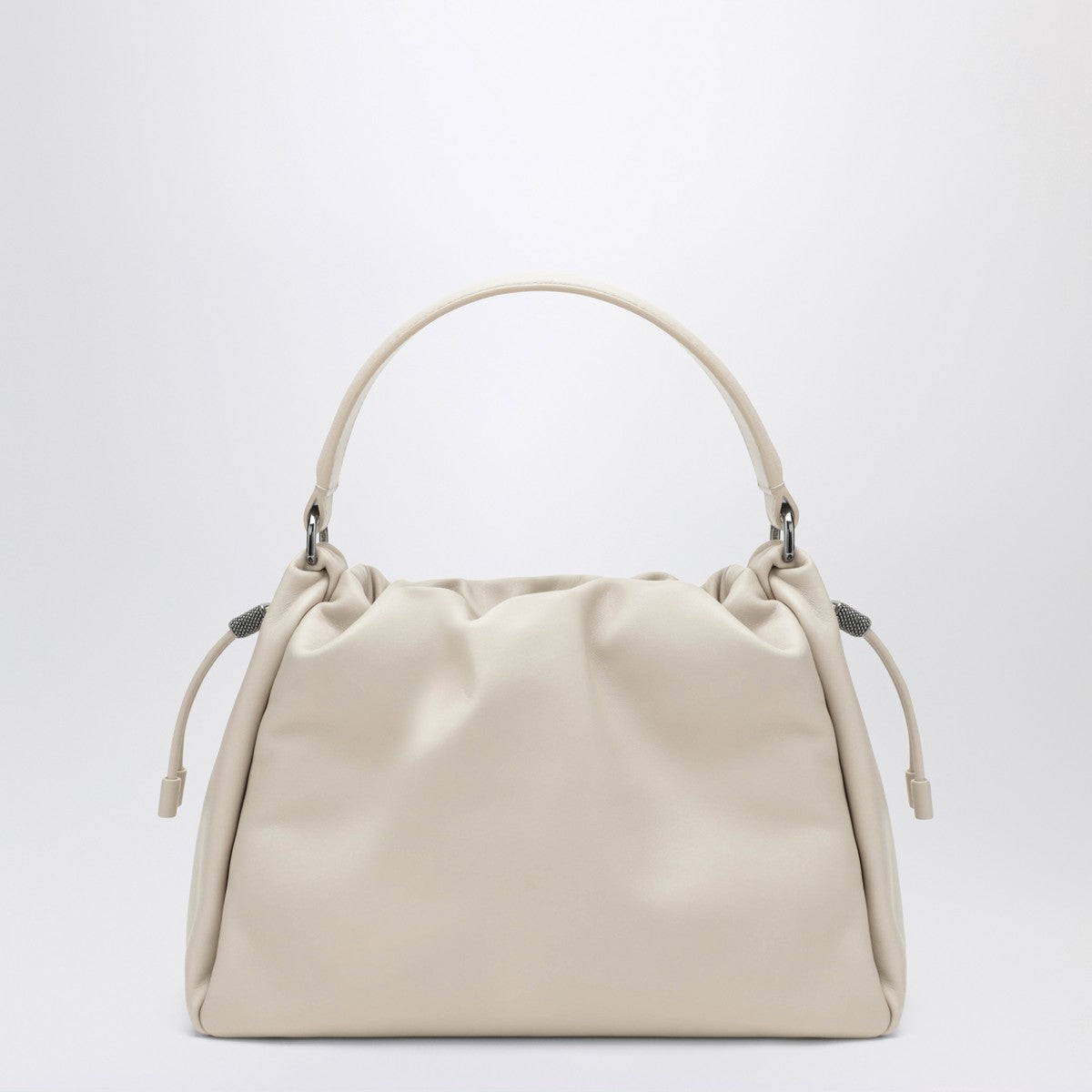 Brunello Cucinelli Ivory Bucket Mellow Small Bag Glam Steals
