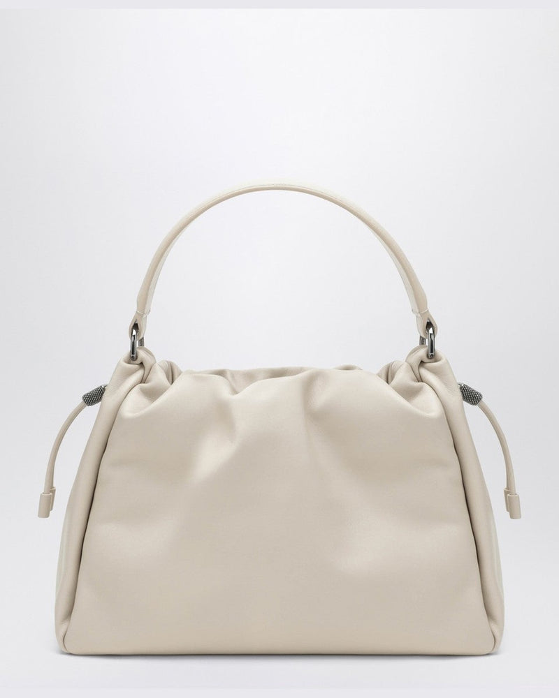 Brunello Cucinelli Ivory Bucket Mellow Small Bag Glam Steals
