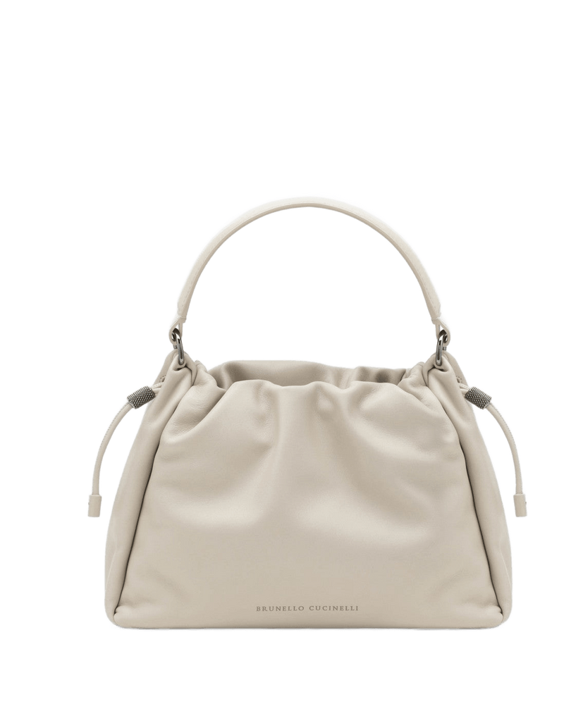 Brunello Cucinelli Ivory Bucket Mellow Small Bag Glam Steals