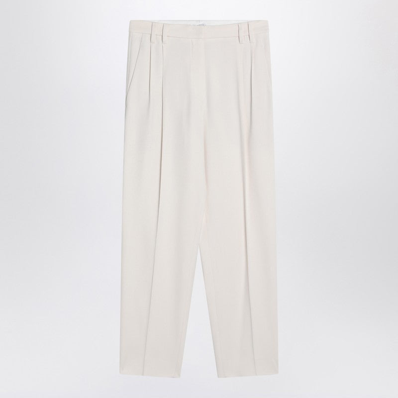 Brunello Cucinelli Ivory Trouser in Viscose Glam Steals