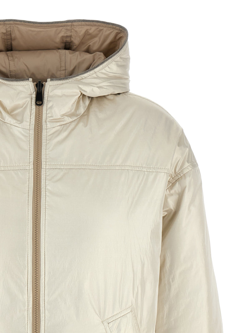 Brunello Cucinelli Laminated Reversible Down Jacket Glam Steals