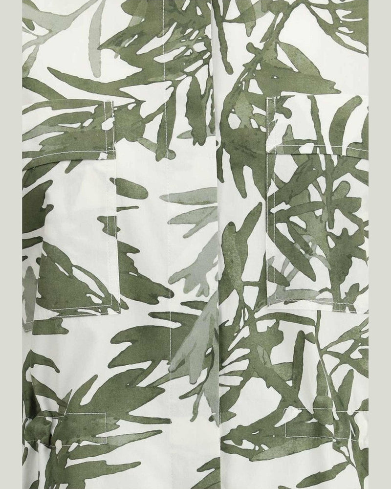 Brunello Cucinelli Leaf Print Long Shirt Glam Steals