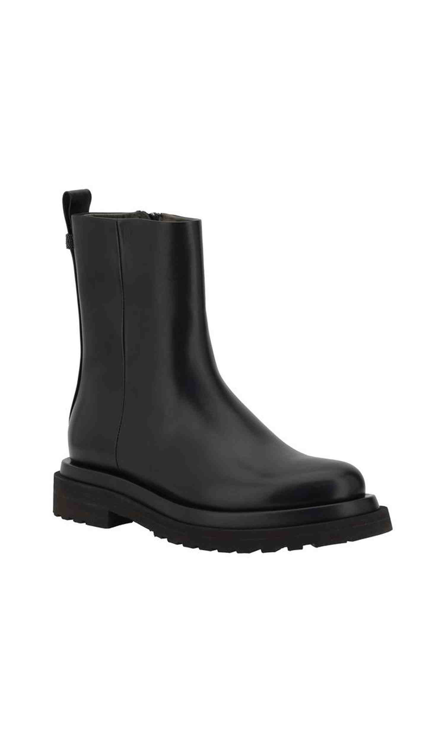 Brunello Cucinelli Leather Ankle Boots Glam Steals