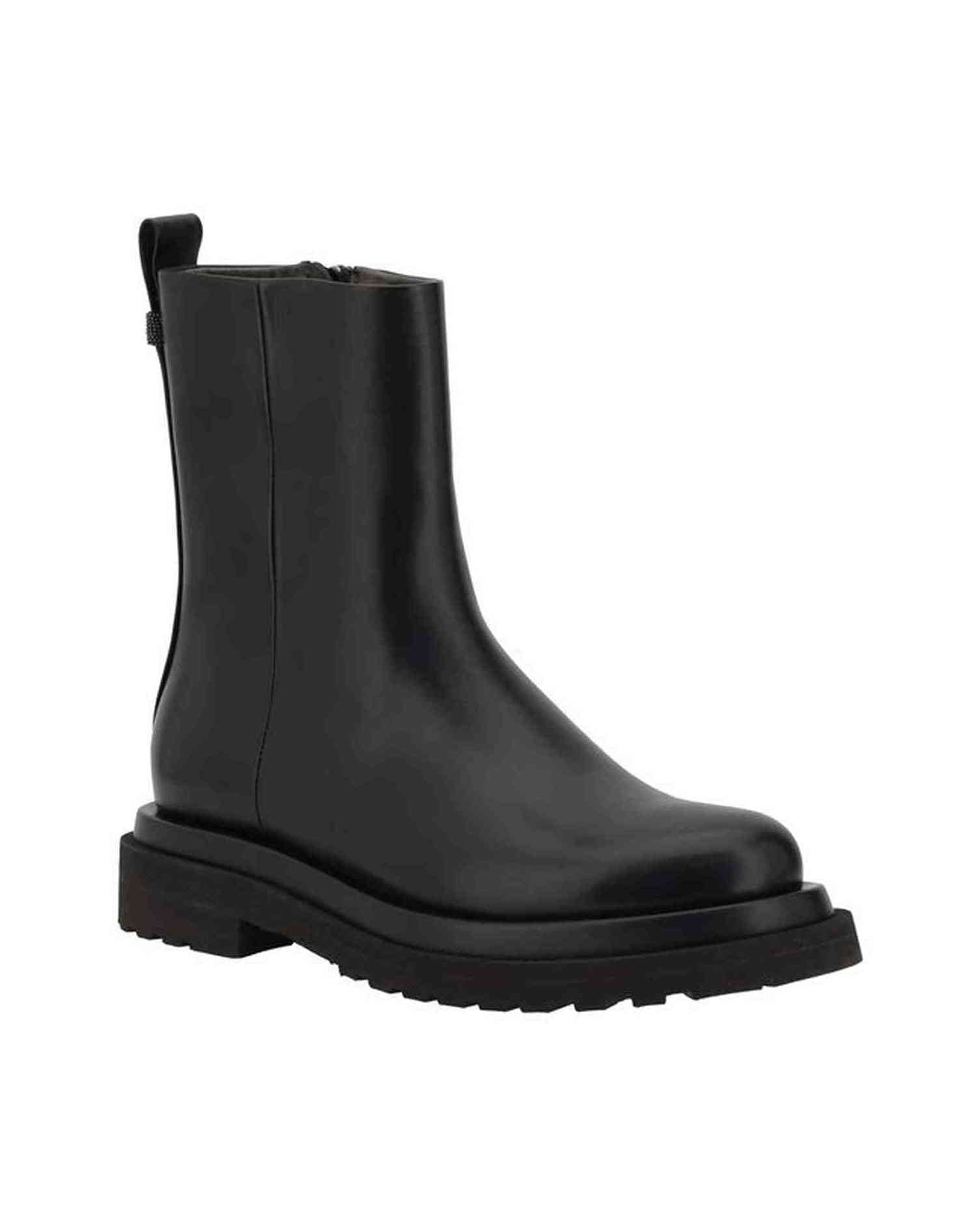 Brunello Cucinelli Leather Ankle Boots Glam Steals