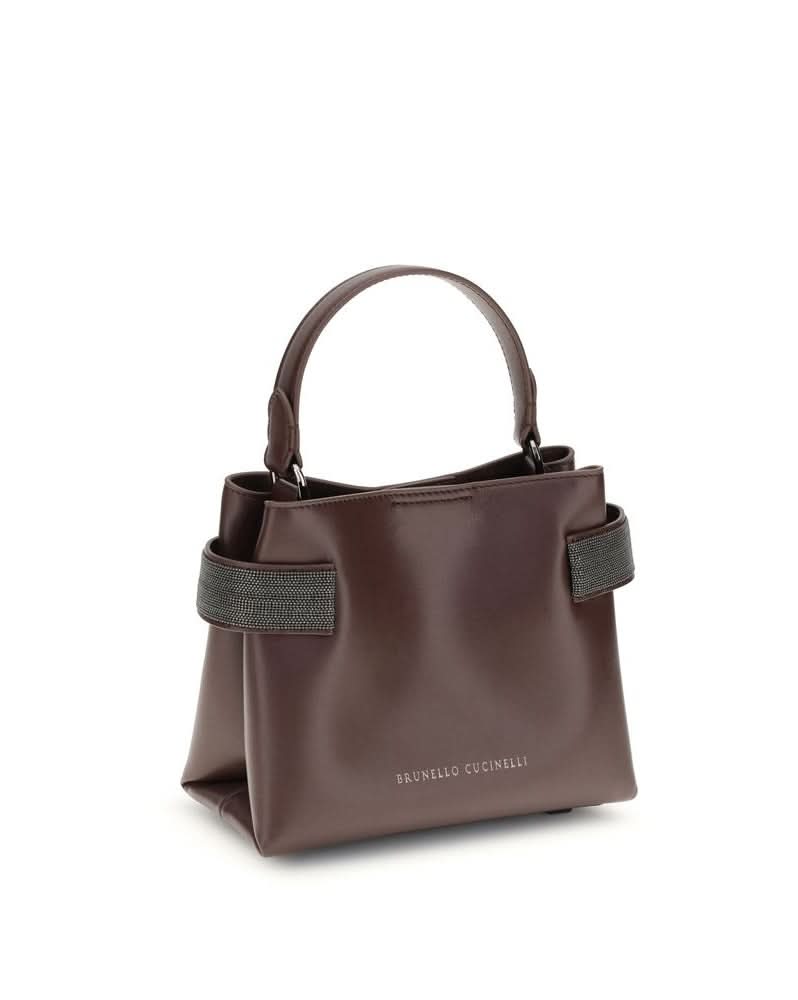 Brunello Cucinelli Leather Bordeaux Handbag 