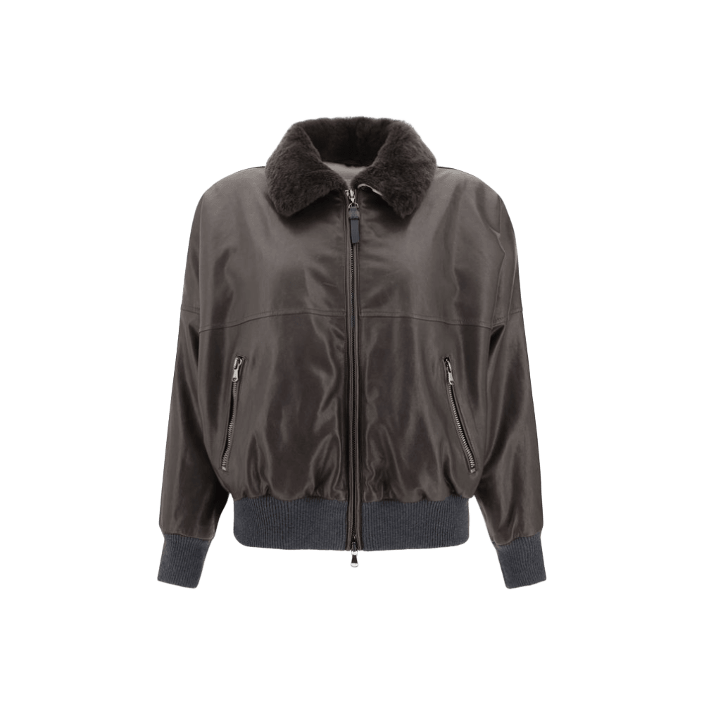 Brunello Cucinelli Leather Jacket Glam Steals