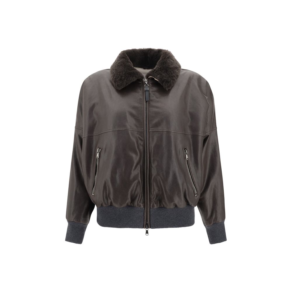 Brunello Cucinelli Leather Jacket Glam Steals