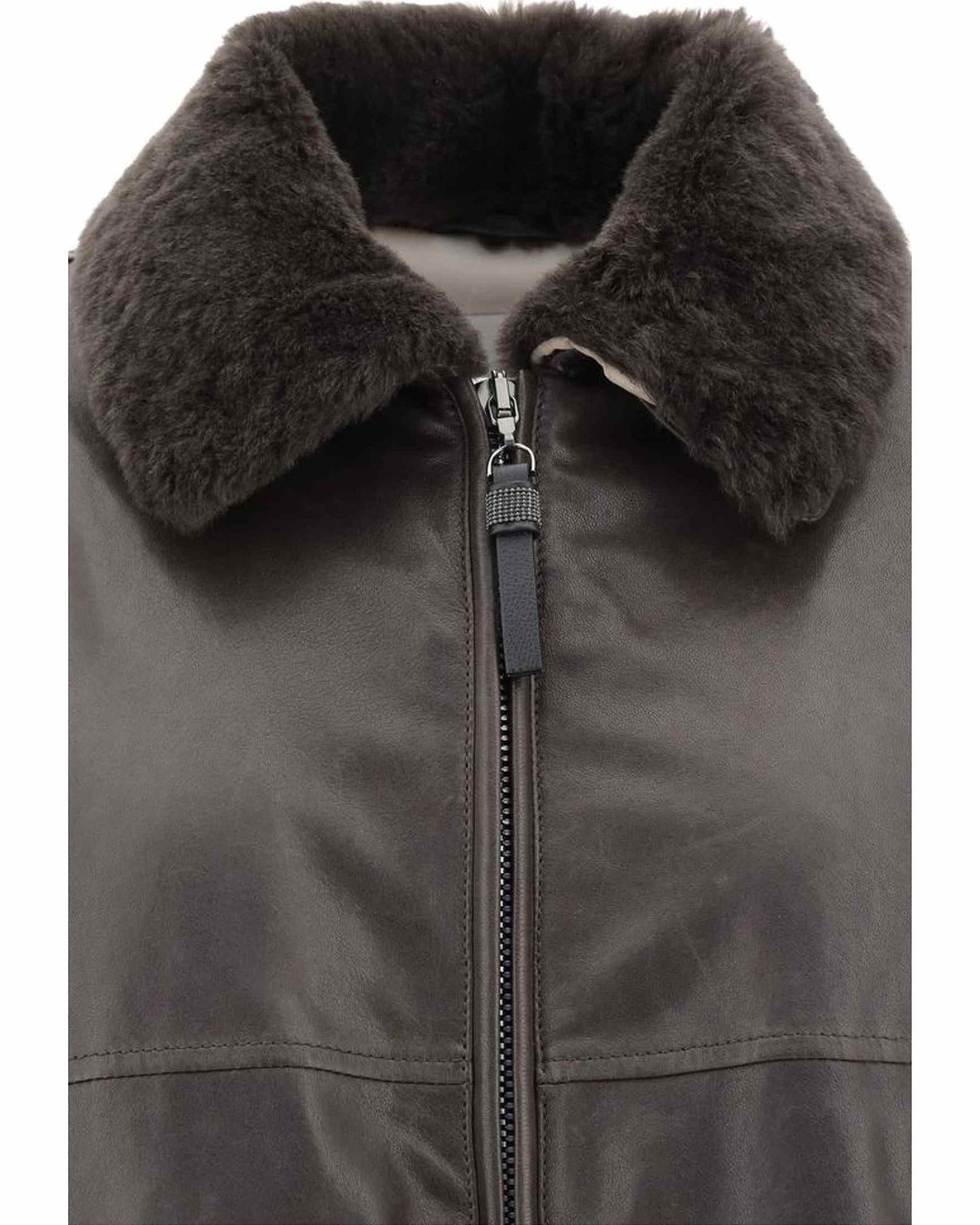 Brunello Cucinelli Leather Jacket Glam Steals