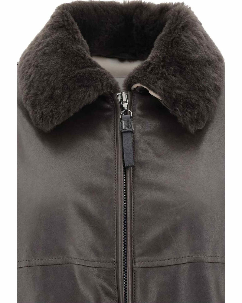 Brunello Cucinelli Leather Jacket Glam Steals