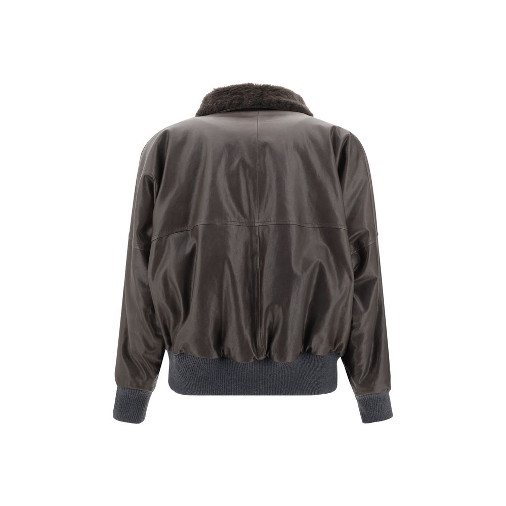 Brunello Cucinelli Leather Jacket Glam Steals