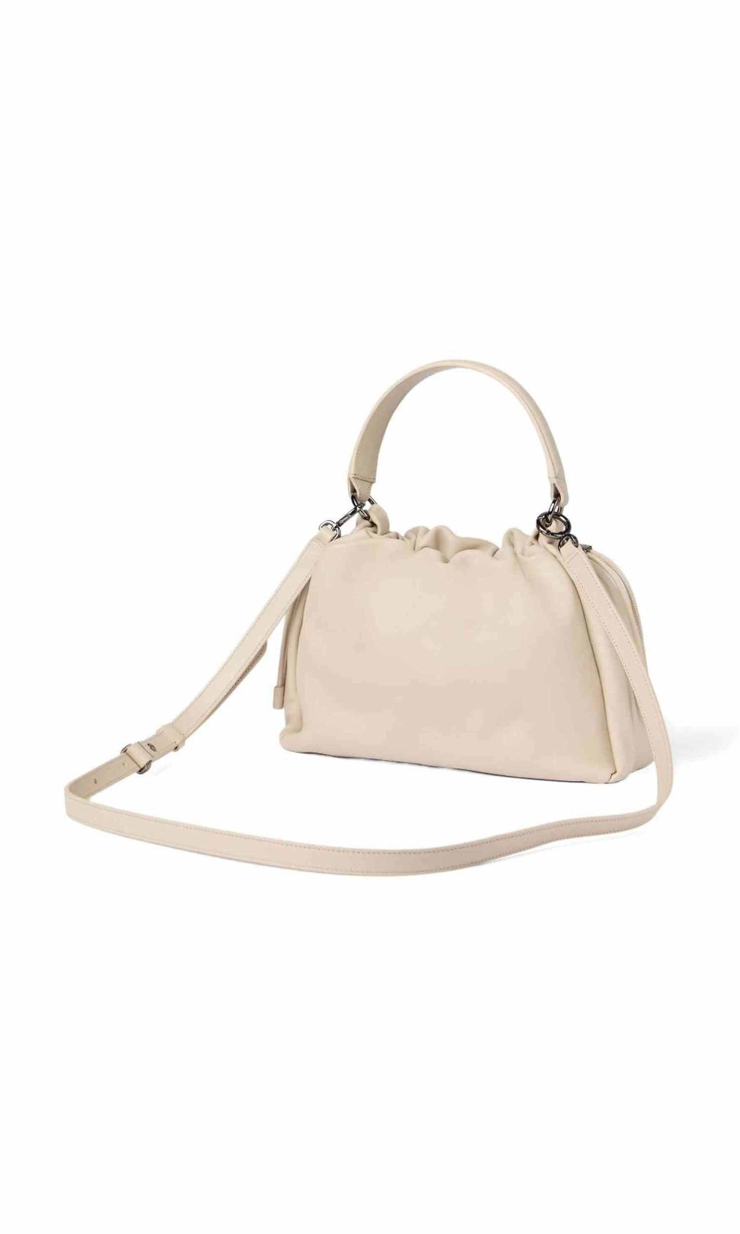 Brunello Cucinelli Leather Mellow Small Bucket Bag in Soft with Monili Glam Steals