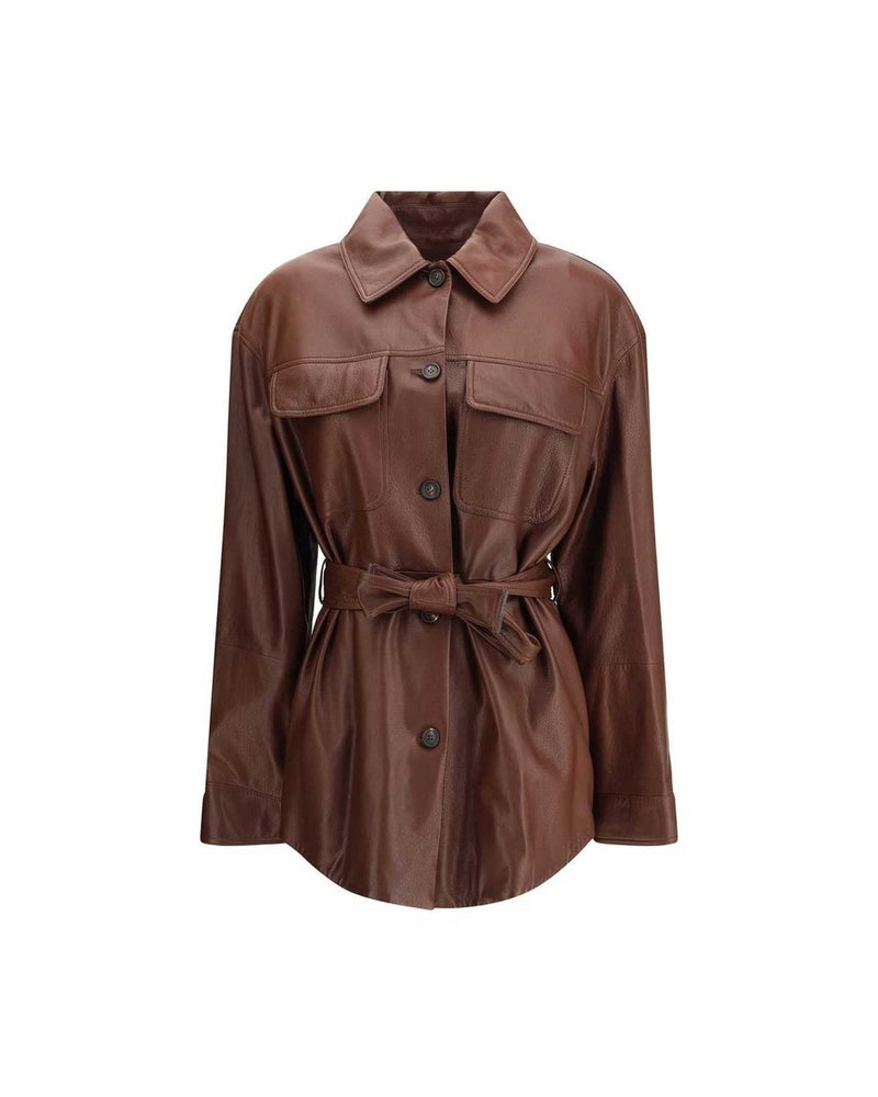Brunello Cucinelli Leather Saharan Jacket Glam Steals