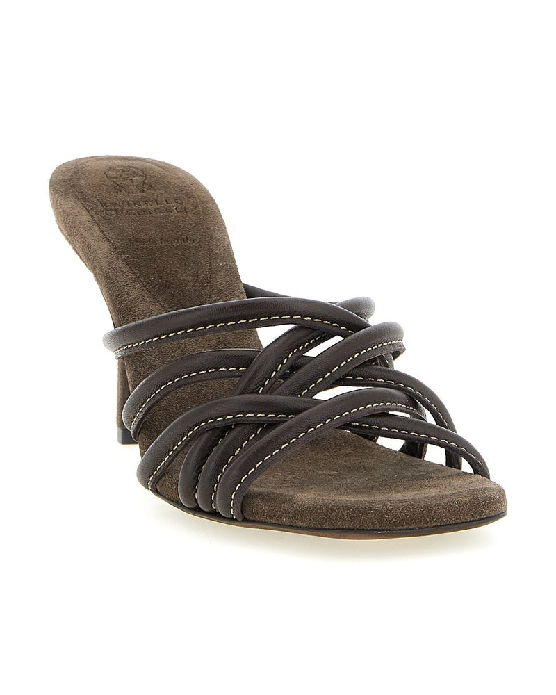 Brunello Cucinelli Leather Sandals Glam Steals