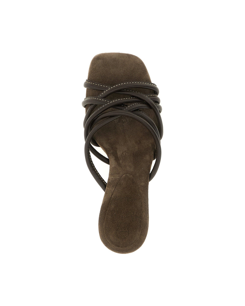 Brunello Cucinelli Leather Sandals Glam Steals