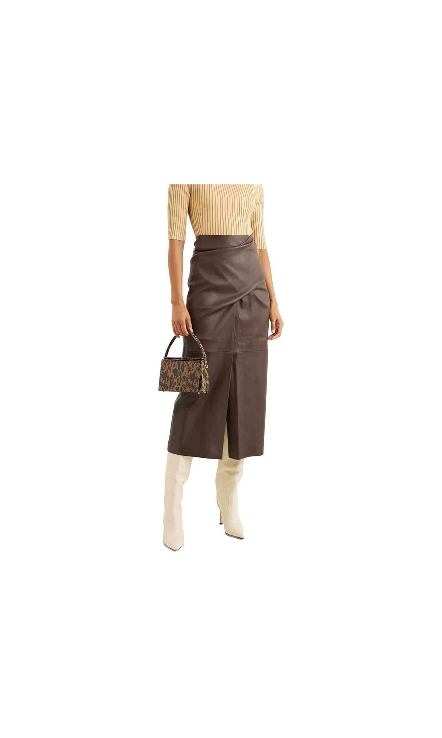 Brunello Cucinelli Leather Skirt Glam Steals