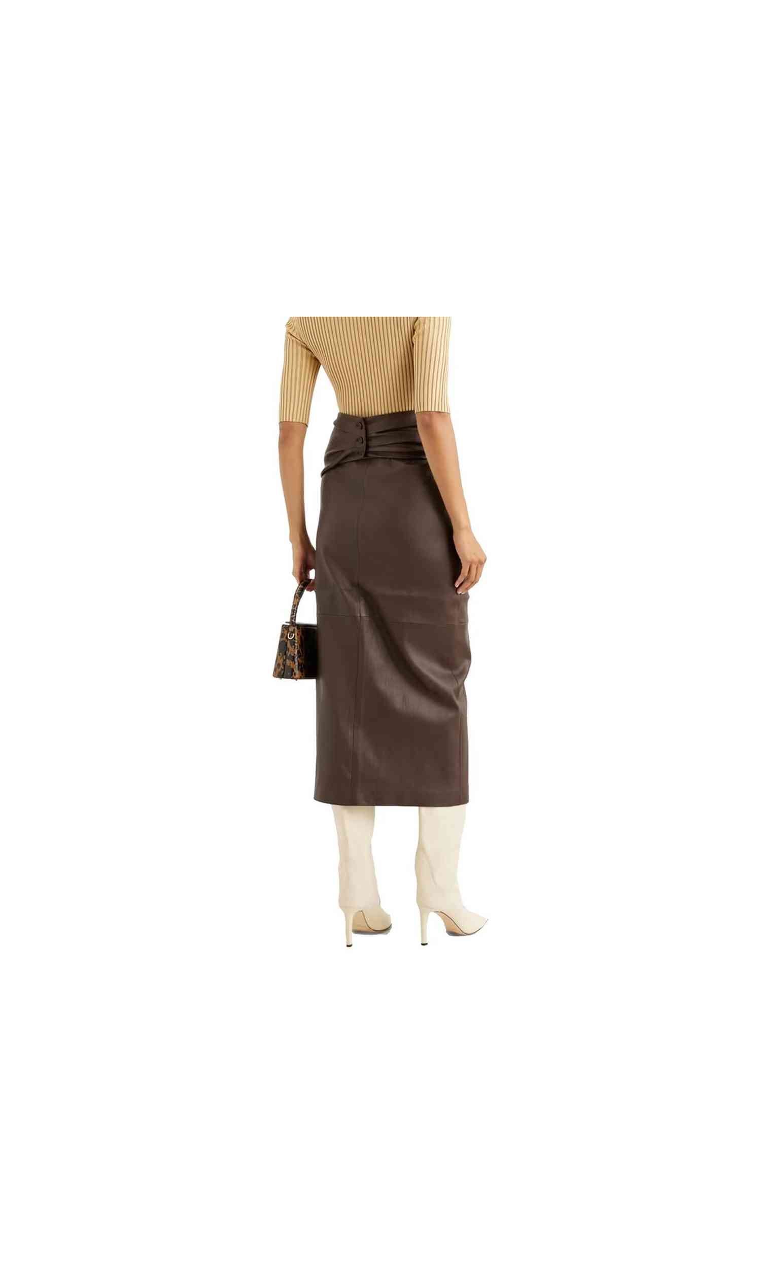 Brunello Cucinelli Leather Skirt Glam Steals