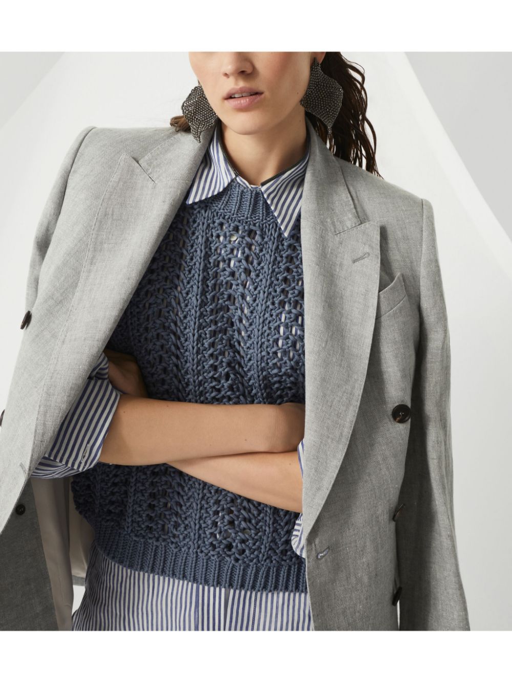 Brunello Cucinelli Light Grey Jacket Glam Steals