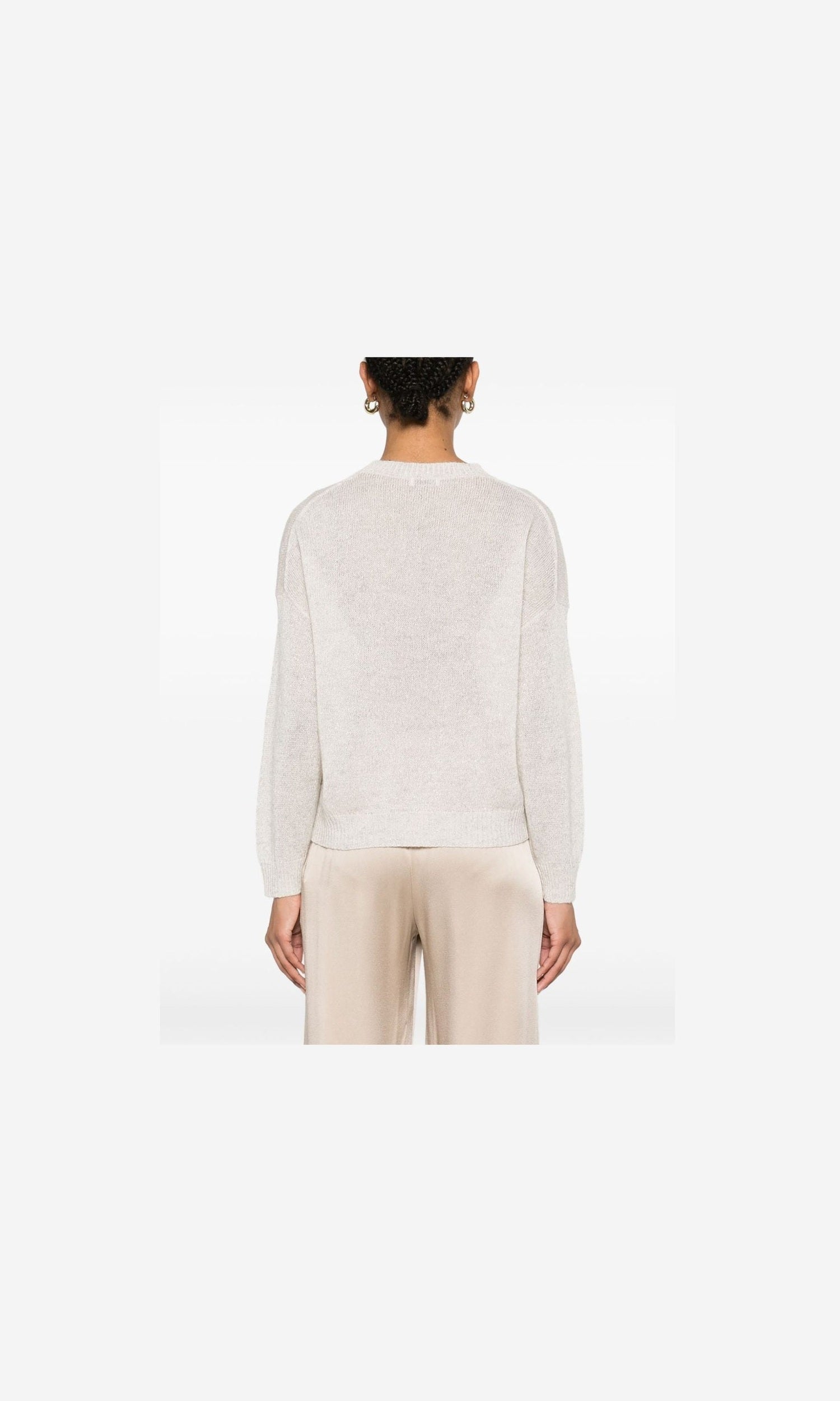 Brunello Cucinelli Light Grey Sweater Glam Steals