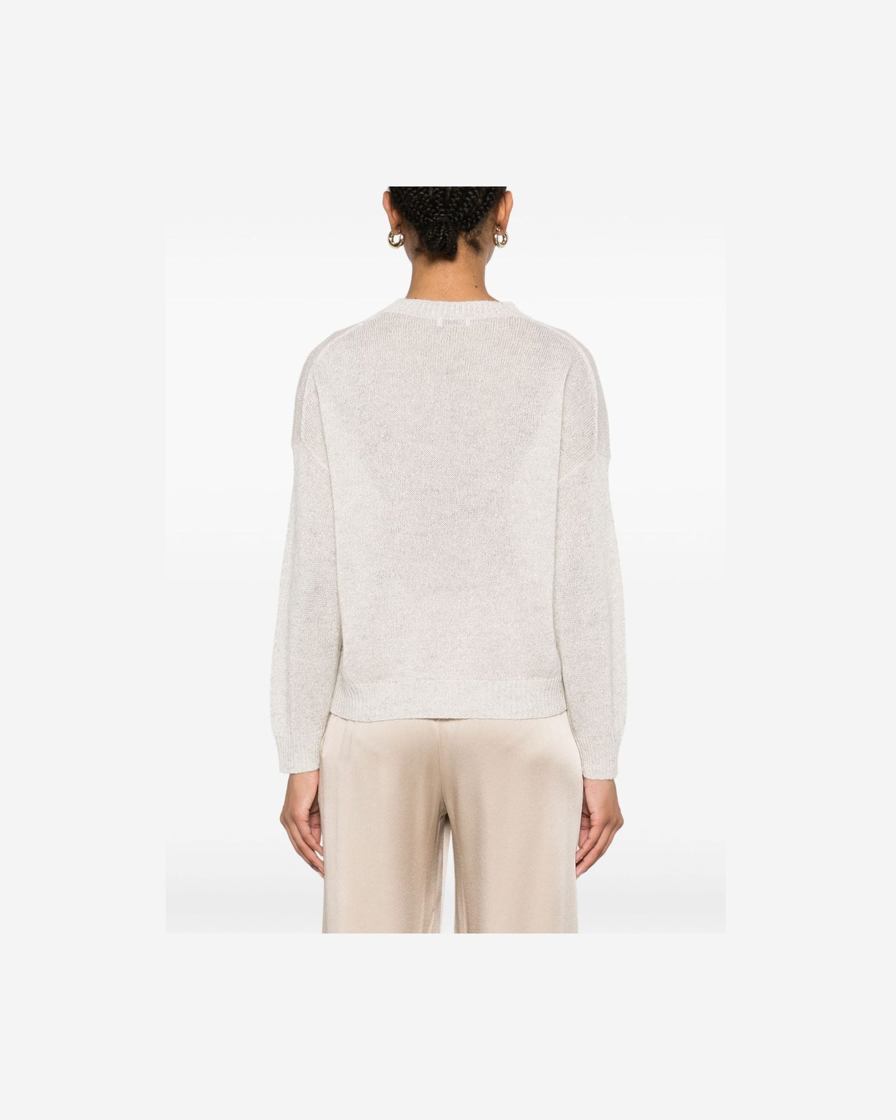 Brunello Cucinelli Light Grey Sweater Glam Steals