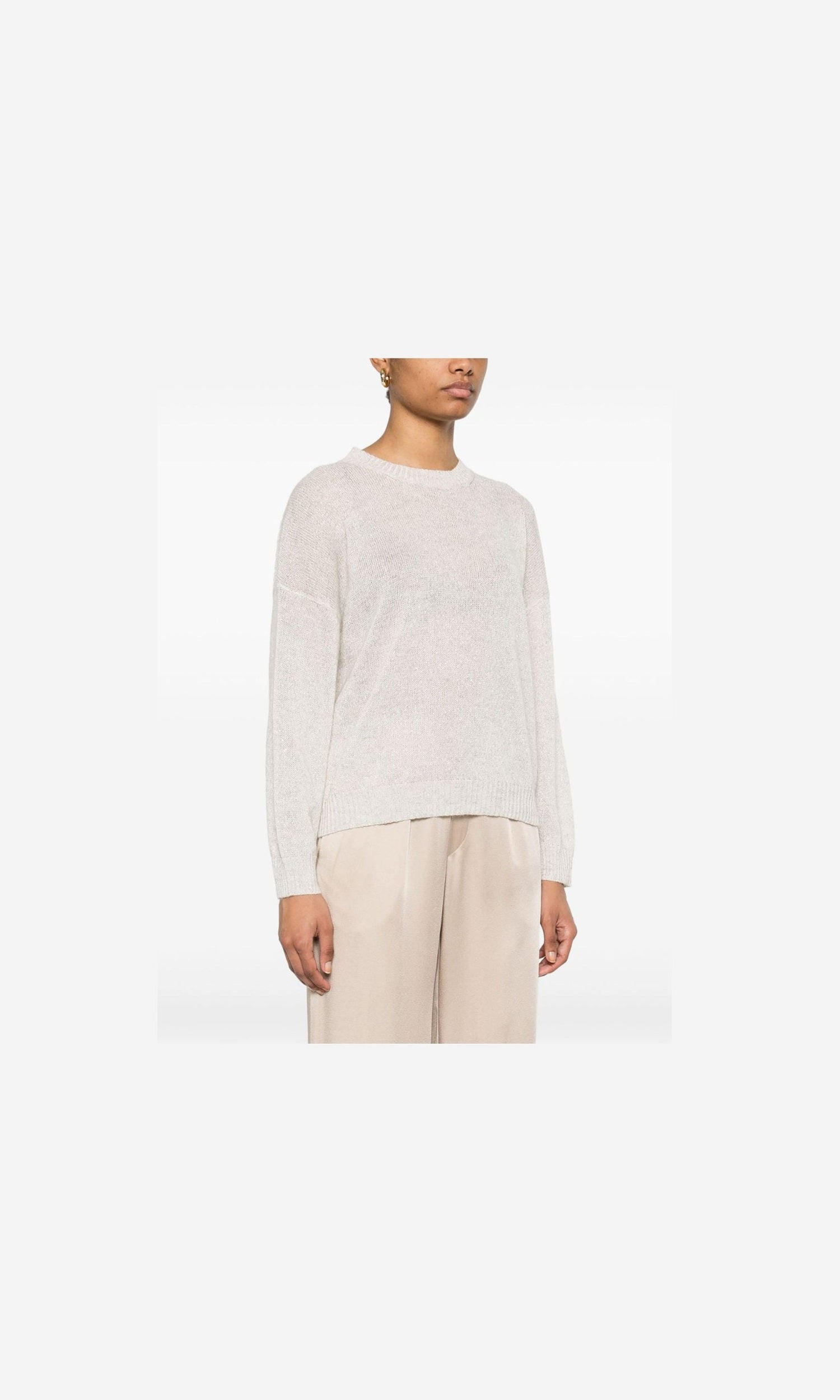 Brunello Cucinelli Light Grey Sweater Glam Steals