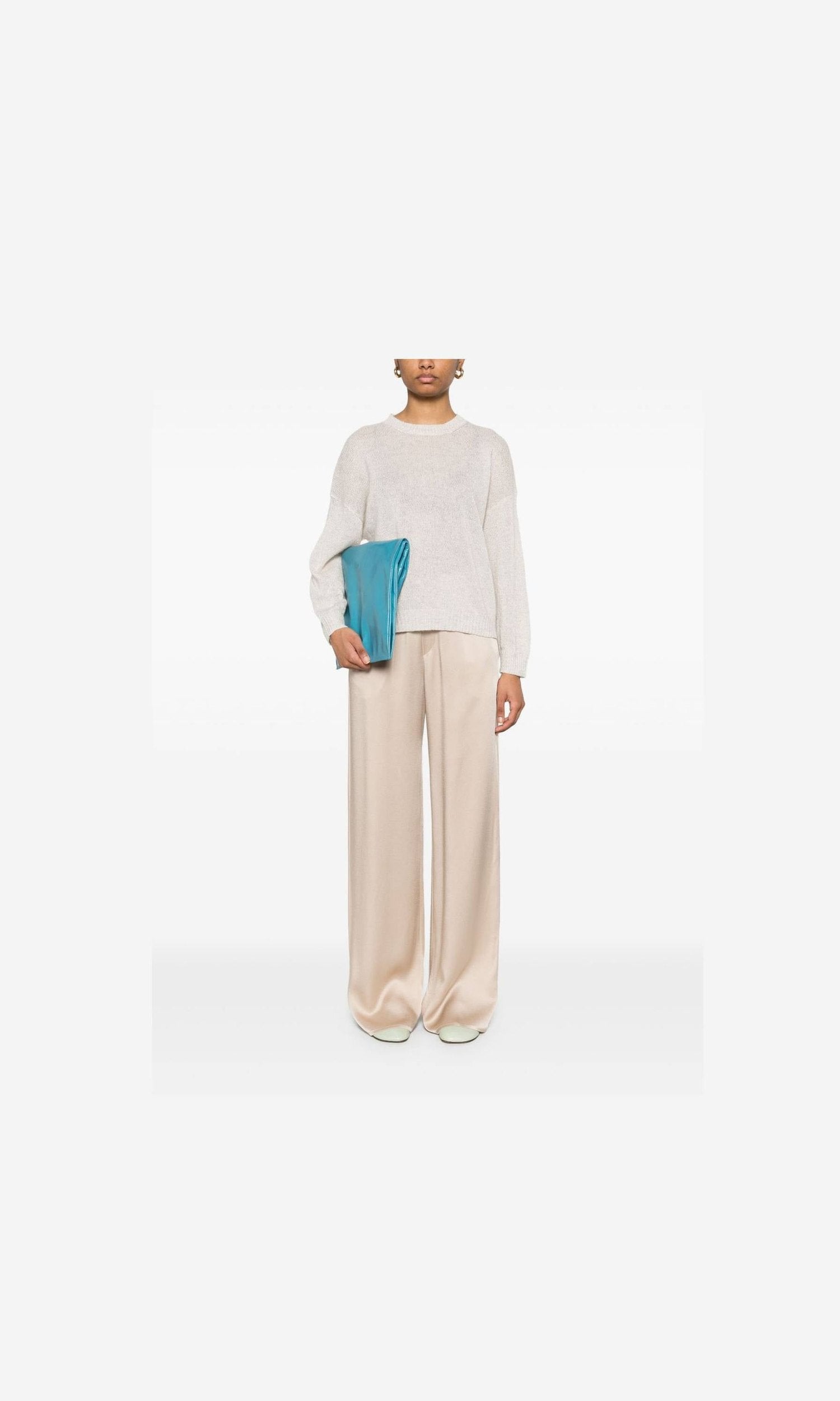 Brunello Cucinelli Light Grey Sweater Glam Steals