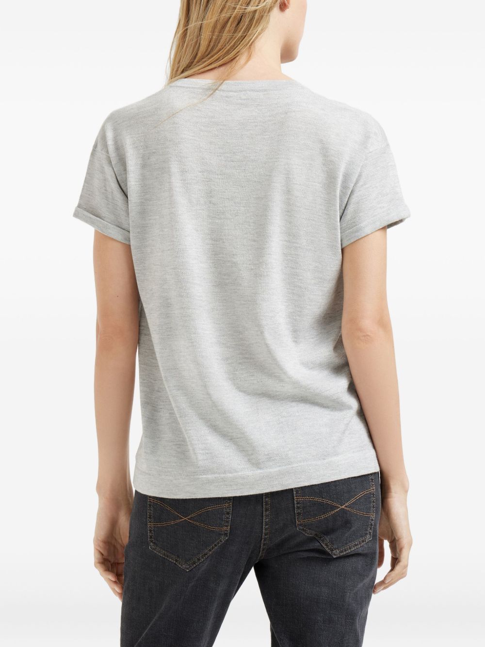 Brunello Cucinelli Light Grey T-shirt and Polo Glam Steals